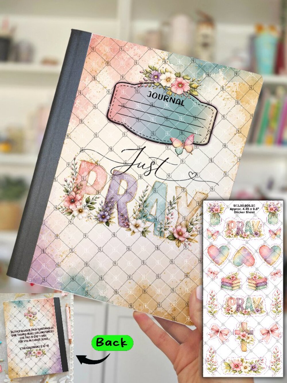 2/$24 💥🆕 Just Pray | Composition Notebook & Sticker Sheet | 903.00.009